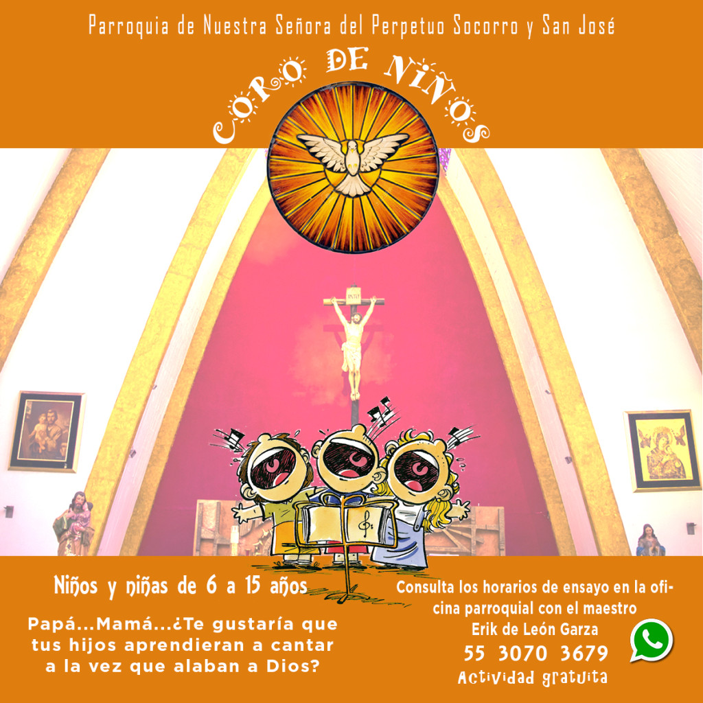 Invitación al coro de niños de la Parroquia del Perpetuo Socorro y San José